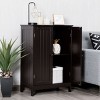 Tangkula Bathroom Storage Cabinet with Double Doors Wooden Cupboard Shoe Cabinet - 2 of 4