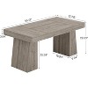 Tribesigns 55-Inch Wood Dining Table for 4-6, Rectangular Dining Room Table with Sturdy Legs - 3 of 4