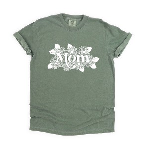 Simply Sage Market Women's Mom Sunflowers Short Sleeve Garment Dyed Tee - 1 of 2