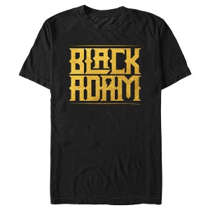 Men's Black Adam Golden Logo T-Shirt - 1 of 4