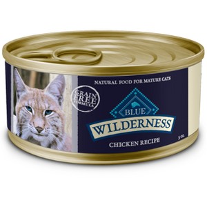 Blue Buffalo Wilderness 100% Grain-Free Chicken Mature Senior Wet Cat Food - 3oz - 1 of 4