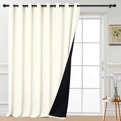 Yakamok Room Darkening Thermal Insulated Blackout Curtains for Bedroom (W100 x L108,Cream 1 Panel)