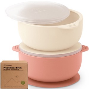 2-Pack Prep Baby Bowls with Suctions & Lids, Silicone Bowls for Baby Boy, Girl, Toddler Suction Bowl, Kids Bowl BPA-Free - 1 of 4