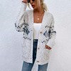 Womens Open Front Cardigan Sweaters Fall Causal Button Down Winter Outerwear Coats with Pocket - 3 of 4