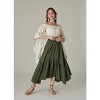 Clearlove Maxi Skirt for Women Casual High Waist Ruffle Flowy Long Skirts - 4 of 4