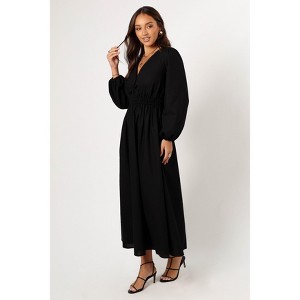 Cece Long Sleeve Maxi Dress - Black XS - 1 of 4