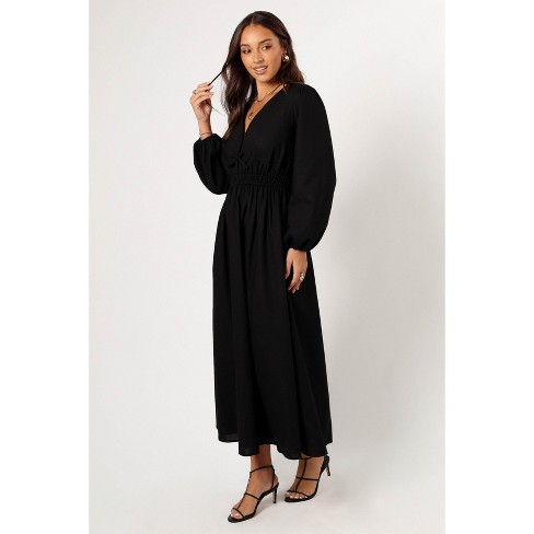 Cece Long Sleeve Maxi Dress - Black XS - image 1 of 4