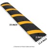 6Ft Speed Bumps with Ends for Road Durable Recycled Rubber Temporary Speed Bumps Ideal for Car Parking Garage Use Heavy Duty Design Supports 25000lbs - 3 of 4