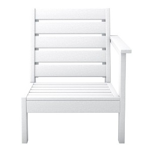 WestinTrends Avalon Outdoor Patio HDPE Right Arm Facing Deep Seating Corner Chair - 1 of 4