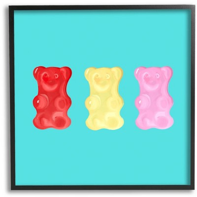 Stupell Industries Cute Gummy Bear Candies Framed Giclee Art