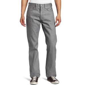 Levis Mens 501 Original Shrink-to-Fit Jeans Silver Rigid Grey - 1 of 2