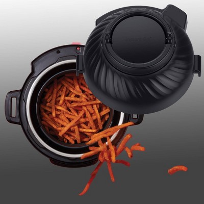 6-Quart Silver Stainless Steel Pressure Cooker and Air Fryer