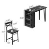 Nasitip 3-Piece Bar Table Set for 2, Bar Table and Chairs Set with with Flip Top Extension,for Small Space Kitchen Apartment - 4 of 4