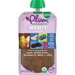 Plum Organics Mighty Protein & Fiber Pear White Bean Blueberry Date & Chia Baby Food Pouch - 4oz