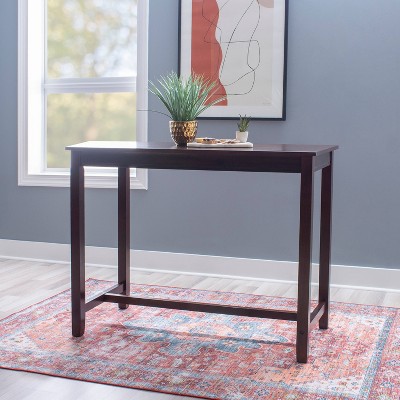 Claridge 50.75" Brown Wood Counter-Height Pub Table