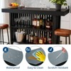 63 Inch Home Bar Table, Mini Bar with 2-Tier Storage Shelf and Footrest, Kitchen Island, Indoor Bar Counter-Black - 3 of 4