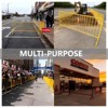 Coucheta 6.5FT Interlocking Steel Barricade-Galvanized Interlocking Barricade with Adjustable Bridge Feet,Crowd Control Metal Barrier for Airport - 2 of 4
