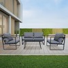 Decksplore 4-Piece All-Weather Galvanized Steel Frame Couch for Patio Garden Outdoor Metal Sectional Sofa - 2 of 4