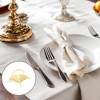 Unique Bargains Napkin Rings Gingko Leaves Stainless Steel 1 Pc - 2 of 3