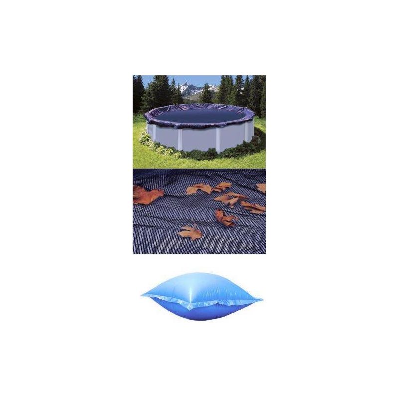 Swimline 18' Round Above Ground Pool Leaf Net + Closing Air Pillow + Pool Cover, 1 of 7