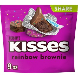 Hershey's Kisses Rainbow Brownie Flavored Share Bag Candy - 9oz - 1 of 4