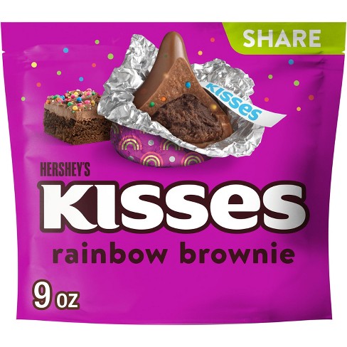 Hershey's Kisses Rainbow Brownie Flavored Share Bag Candy - 9oz - image 1 of 4