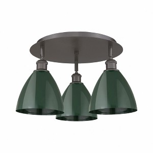 Ballston Dome - 3 Light Flush Mount In Industrial Style-10 Inches Tall and 19.25 Inches Wide - 1 of 1