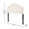 Contemporary Camelback Upholstered Headboard Full/Queen Size with Button Tufted Diamond Stitch & Nailhead Accents -Christopher Knight Home - 3 of 4