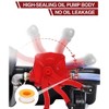 15 Gallon Oil Drain Pan with Hand Pump & 8 Ft Hose, 57L Low Profile & T Foldable Handle Oil Drain Cart for Truck Cars SUVs - 4 of 4