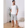 INSPIRE CHIC Men's Raglan Short Sleeves Crew Neck Drawstring Sleepwear Pajama Set - 4 of 4