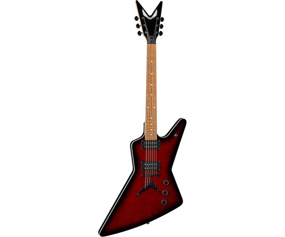 Dean Zx Flame Top Electric Guitar Transparent Red | Desertcart