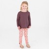 RuffleButts Little Girl Waffle Knit Long Sleeve Bow Back Top - 4 of 4