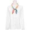 INSPIRE CHIC Women's Pleated Gradient Contrast Color Long Stretchy Satin Neck Scarves 1Pc - 2 of 4
