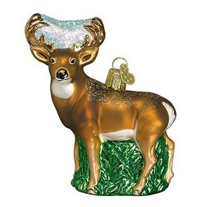 Old World Christmas Glass Blown Ornament, Whitetail Deer - 1 of 2