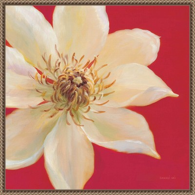 22" x 22" Earth Tones Botanical Canvas Print with Bronze Frame