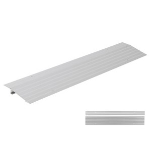 Door Ramp, Threshold Ramp 4'' Rise - 320kg Capacity Aluminum Floor Transition Strip for Wheelchair, Scooter, Motorhome, Pets, Truck - 1 of 4