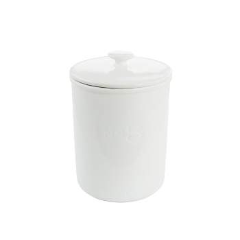 Gibson Our Table Simply White 68 Ounce Porcelain Dry Goods Canister With Air tight Lid
