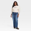 Women's Brunch and Wellness Cropped Fleece Graphic Sweatshirt - Beige - 3 of 3