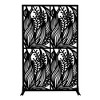 CAVINAS Patio Privacy Screen Freestanding Decorative Metal Fence Panels with Bird Shape for Garden Decor, 72" H×45" W - 4 of 4