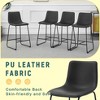 Set of 2 Modern Minimalist Style PU Bar Stools, Dining Chairs for kitchen, bar, and modern home design, 17.7*14.5*37in - 4 of 4