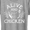 Women's - Instant Message - Alive And Chicken Short Sleeve Graphic T-Shirt - 2 of 4