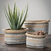 Sullivans Set Of 3 Jute & Polyester Baskets 9"H, 8.5"H & 8"H Brown - 3 of 4