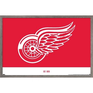 Trends International NHL Detroit Red Wings - Logo 21 Framed Wall Poster Prints - 1 of 4