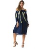 Riviera Sun Embroidered Casual Dress with Smocking Top - 4 of 4