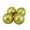 Northlight 4ct Mirrored Glass Disco Ball Christmas Ornament Set 4 - Gold :  Target