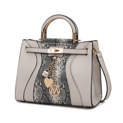 MKF Collection Cassia Snake embossed Vegan Leather Women’s Satchel Bag by Mia K