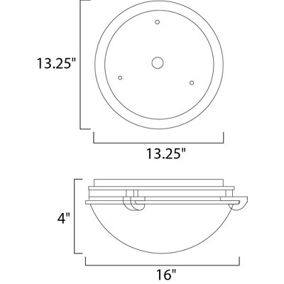 Maxim Lighting Malaga 3 - Light Flush Mount in  Satin Nickel