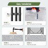 Real Relax Pool Fence Gate, 4×2.5 ft Pool Fence Door for Inground Pools with Lock, Welded Frame with 350GMS Teslin Mesh, Black - 3 of 4
