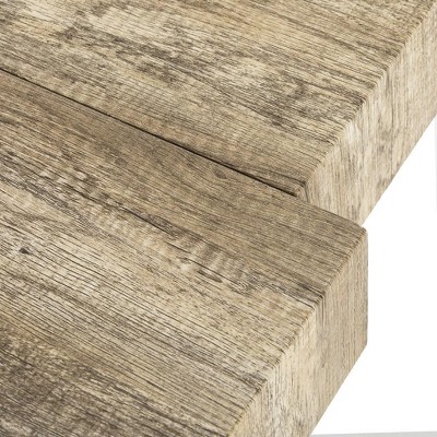 Transitional Alexander 43'' Black/Brown Wood & Metal Coffee Table