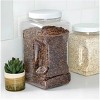 (2 pack) 4-Quart Clear Plastic Canister with White Twist-Top Lid (1 Each) 5.83" x 5.16" x 10.20" - 2 of 4